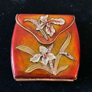 Alexander Kalifano compact enamel mirror case
